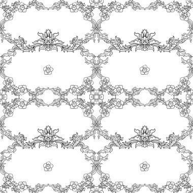 Dikişsiz desen, arka planını geleneğin dekoratif elemanlar