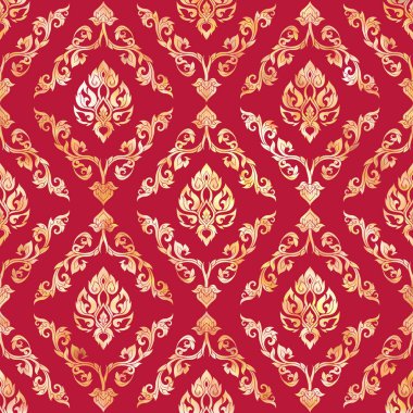 Dikişsiz desen, arka plan trad altın Dekoratif unsurları