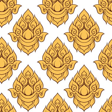 Dikişsiz desen, arka planını geleneğin dekoratif elemanlar