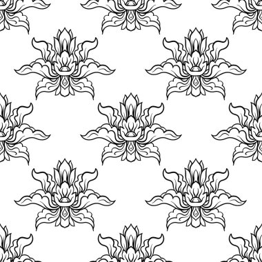 Dikişsiz desen, arka planını geleneğin dekoratif elemanlar