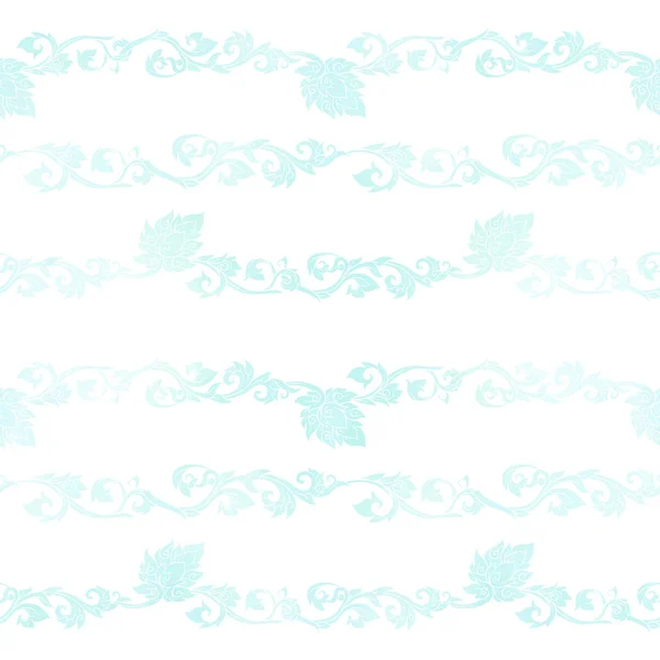 Nahtloses Muster, Hintergrund aus blauem Aquarell dekorativen Saum — Stockvektor
