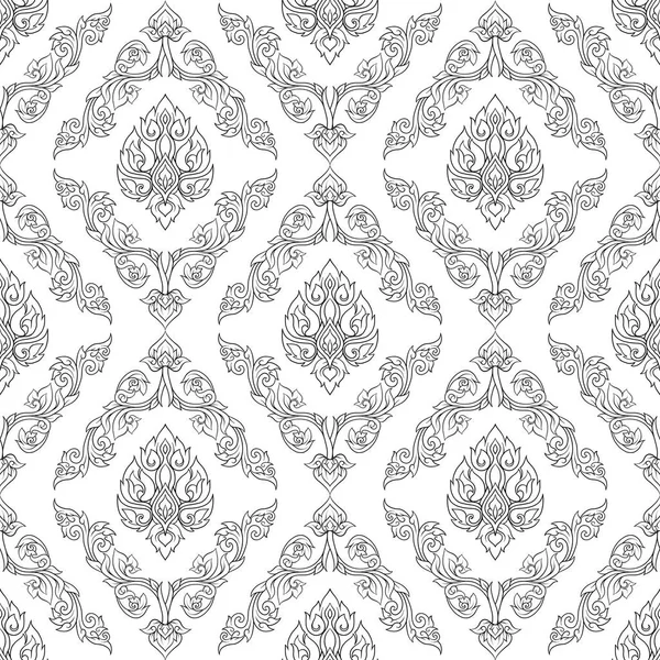 Nahtloses Muster, Hintergrund aus dekorativen Elementen der Tradition — Stockvektor