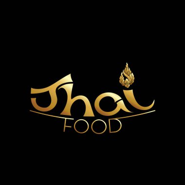 Tay gıda, restaurantwith geleneksel Tay süsleme, pa için logo