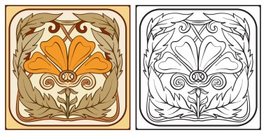 El kitabı w boyama yetişkin renklendirme sayfa çizimi anahat