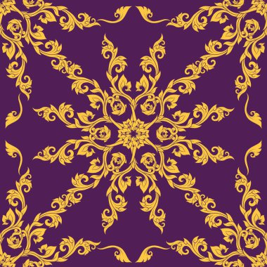 Dikişsiz desen, arka planını geleneğin dekoratif elemanlar