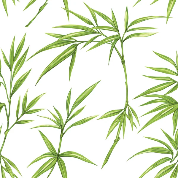 矢量无缝模式, 背景与简约植物 — 图库矢量图片