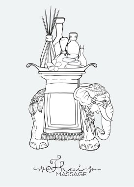 Tay masajı için öğeleri kümesi. Hisse senedi vektör çizim.