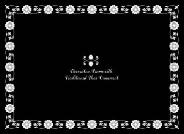 Dekoratif geleneksel Tay süsleme unsurları ile çerçeve. 