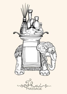 Tay masajı için öğeleri kümesi. Hisse senedi vektör çizim.