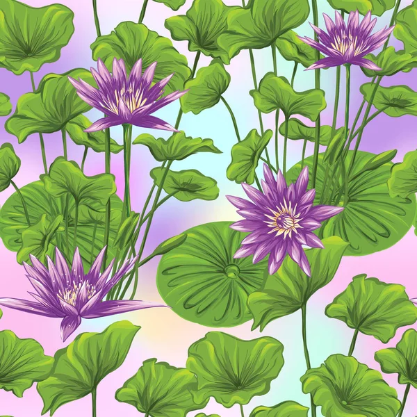 Vector naadloze patroon, achtergrond met tropische planten — Stockvector
