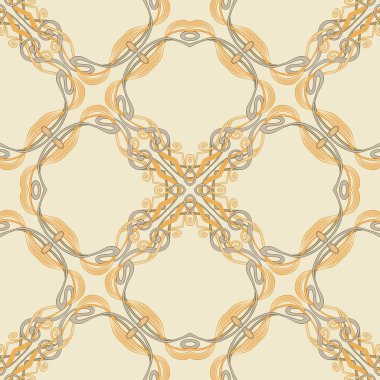 Dikişsiz desen, art nouveau tarzında çiçek süsleme ile arka plan, 