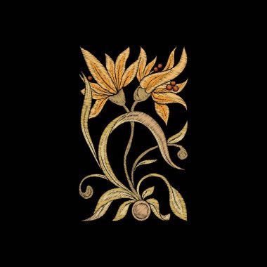 Art nouveau tarzında çiçek dekoratif elemanlar