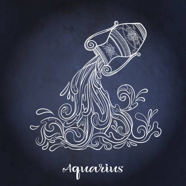 Zodyak işareti. Astrolojik burç koleksiyonu. Vektör çizim