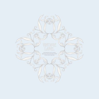 Ürün veya kozmetik art nouveau tarzında, vintage, eski, retro tarzı için etiket.