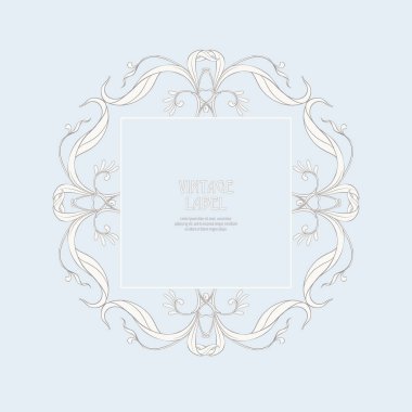 Ürün veya kozmetik art nouveau tarzında, vintage, eski, retro tarzı için etiket.