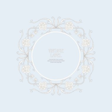 Ürün veya kozmetik art nouveau tarzında, vintage, eski, retro tarzı için etiket.