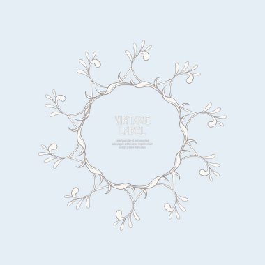 Ürün veya kozmetik art nouveau tarzında, vintage, eski, retro tarzı için etiket.