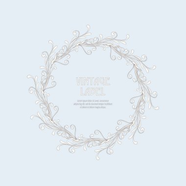 Ürün veya kozmetik art nouveau tarzında, vintage, eski, retro tarzı için etiket.