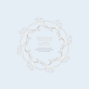 Ürün veya kozmetik art nouveau tarzında, vintage, eski, retro tarzı için etiket.