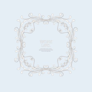 Ürün veya kozmetik art nouveau tarzında, vintage, eski, retro tarzı için etiket.