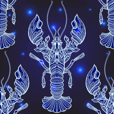 Dikişsiz desen, etnik desenli süslü hayvan ile arka plan