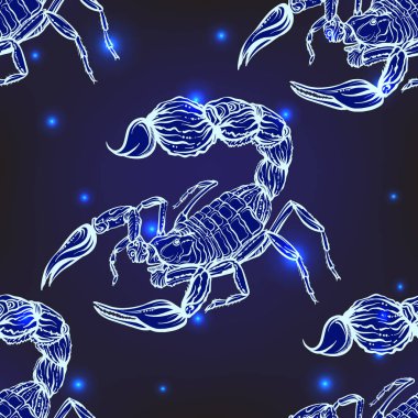 Dikişsiz desen, etnik desenli süslü hayvan ile arka plan