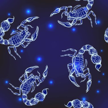 Dikişsiz desen, etnik desenli süslü hayvan ile arka plan