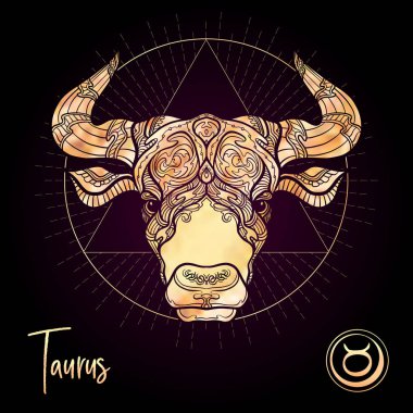 Zodyak işareti. Astrolojik burç koleksiyonu. Vektör çizim