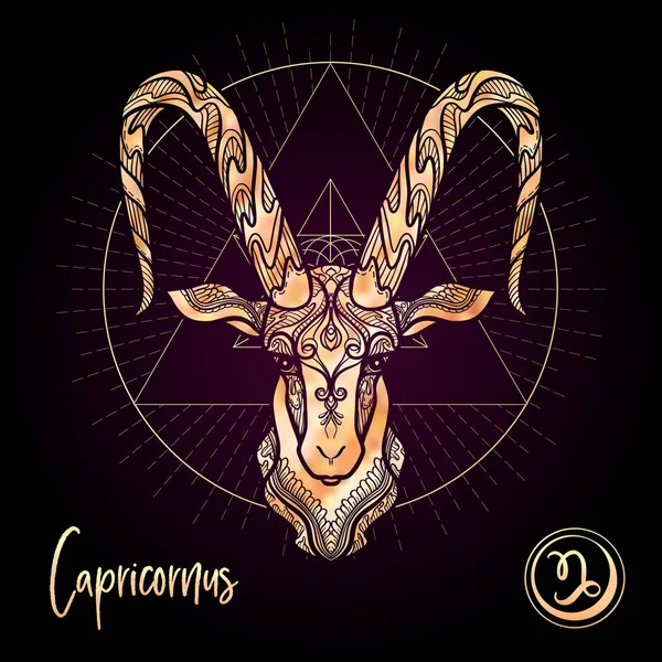 Zodiac tecken. Astrologiska horoskop samling. Vektorillustration — Stock vektor