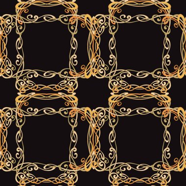 Dikişsiz desen, art nouveau tarzında çiçek süsleme ile arka plan, 