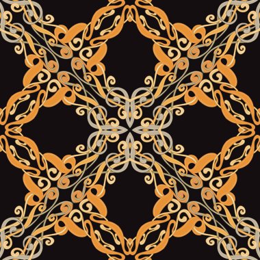 Dikişsiz desen, art nouveau tarzında çiçek süsleme ile arka plan, 