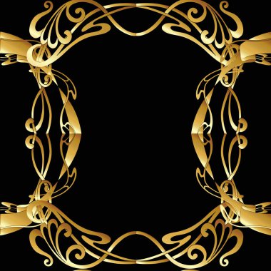 Dikişsiz desen, art nouveau tarzında çiçek süsleme ile arka plan, 