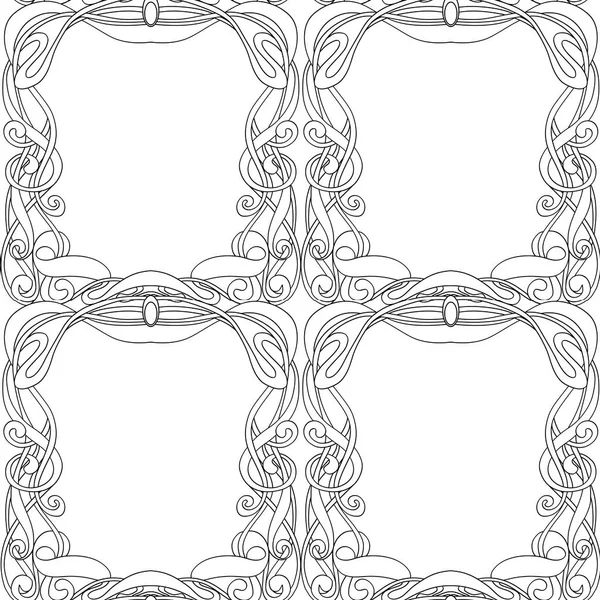 Motif sans couture, fond avec ornement floral Dans un style art nouveau , — Image vectorielle