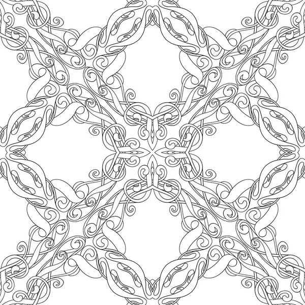 Seamless pattern, background with floral ornament In art nouveau style, — Stock Vector