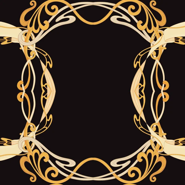 Dikişsiz desen, art nouveau tarzında çiçek süsleme ile arka plan, 