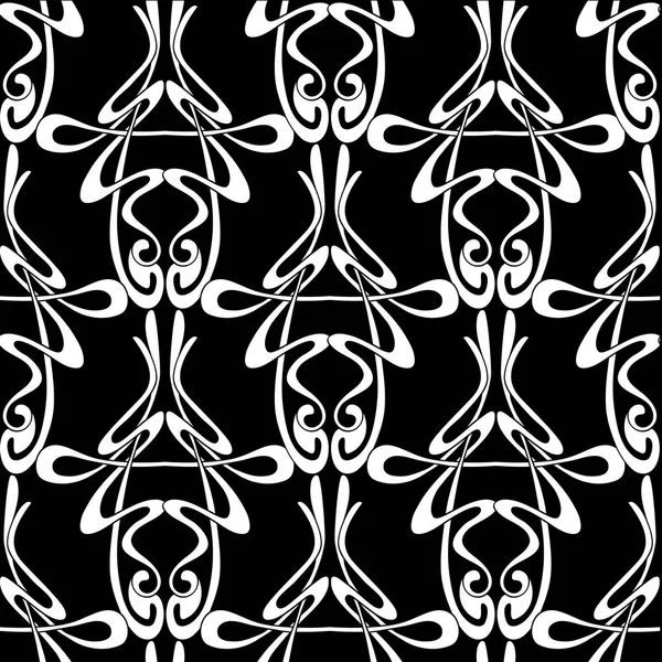 Padrão sem costura, fundo com ornamento floral em estilo art nouveau , —  Vetores de Stock