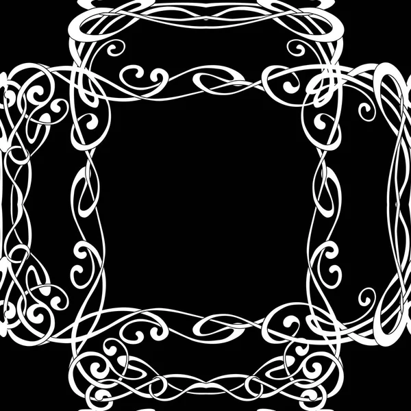 Patrón sin costuras, fondo con adorno floral en estilo art nouveau , — Vector de stock