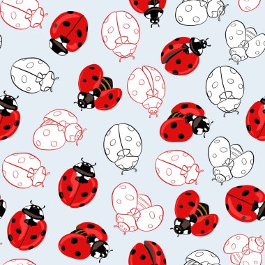 Uğur böceği Dikişsiz desen, doku.