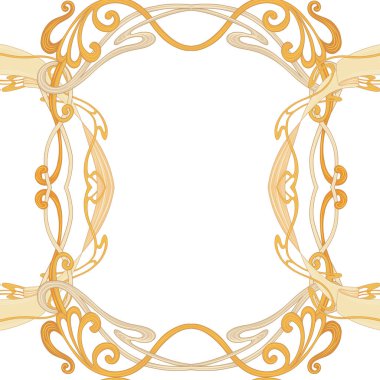 Dikişsiz desen, art nouveau tarzında çiçek süsleme ile arka plan, 