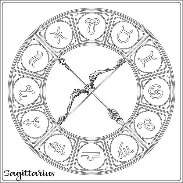 Signe du zodiaque. Collection d'horoscope astrologique. Illustration vectorielle — Image vectorielle