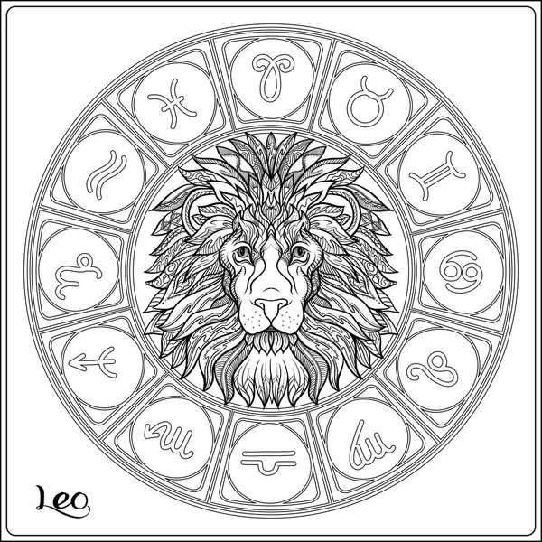 Zodyak işareti. Astrolojik burç koleksiyonu. Vektör çizim