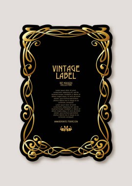Ürün veya kozmetik art nouveau tarzında, vintage, eski, retro tarzı için etiket.