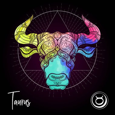 Zodyak işareti. Astrolojik burç koleksiyonu. Vektör çizim