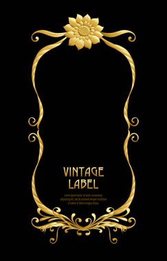 Ürün veya kozmetik art nouveau tarzında, vintage, eski, retro tarzı için etiket.