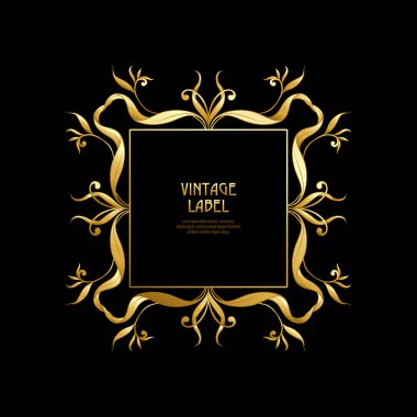 Ürün veya kozmetik art nouveau tarzında, vintage, eski, retro tarzı için etiket.