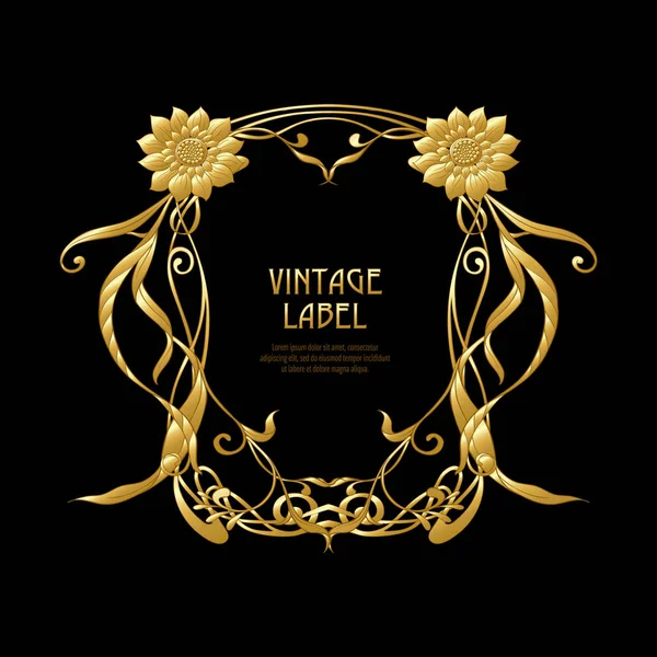 Ürün veya kozmetik art nouveau tarzında, vintage, eski, retro tarzı için etiket.