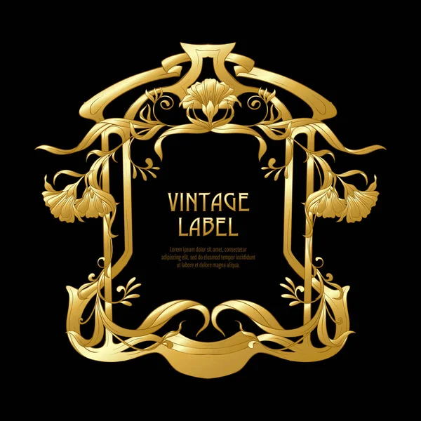 Ürün veya kozmetik art nouveau tarzında, vintage, eski, retro tarzı için etiket.