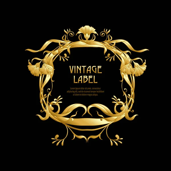 Ürün veya kozmetik art nouveau tarzında, vintage, eski, retro tarzı için etiket.