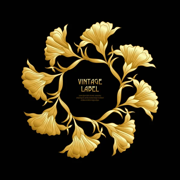Ürün veya kozmetik art nouveau tarzında, vintage, eski, retro tarzı için etiket.