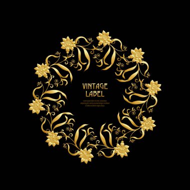 Ürün veya kozmetik art nouveau tarzında, vintage, eski, retro tarzı için etiket.